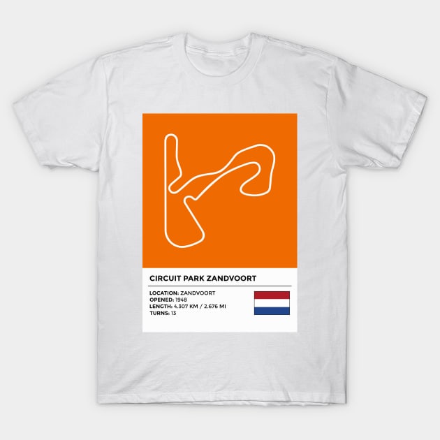 Circuit Park Zandvoort [info] T-Shirt by sednoid